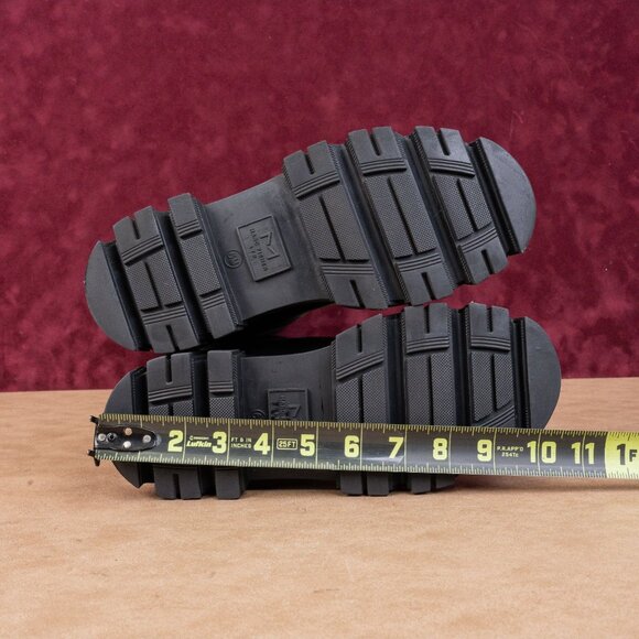 Marc Fisher Women Malena Black Leather Platform Vintage Retro Lug Boots size 6 - Picture 5 of 10